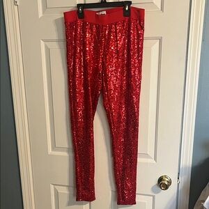 Tipsy Elves red sequins pants